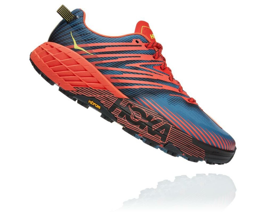 Running Shoes * | Limited Edition Hoka One One Speedgoat 4 For Men Fiesta / Provincial Blue