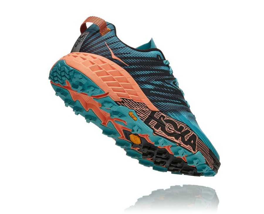 Running Shoes * | Limited Edition Hoka One One Speedgoat 4 For Women Aquarelle / Cantaloupe