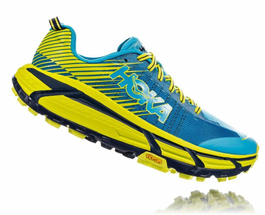 Women'S Shoes * | Sale Hoka Women'S Evo Mafate 2 Trail Running Shoes Blue/Yellow My-9352078