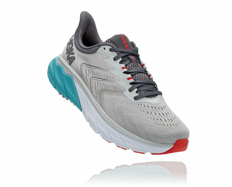 Men'S Shoes * | Limited Edition Hoka Men'S Arahi 5 Running Shoes Grey/Light Turquoise My-4297851