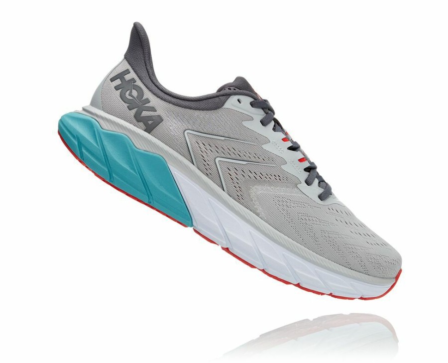 Men'S Shoes * | Limited Edition Hoka Men'S Arahi 5 Running Shoes Grey/Light Turquoise My-4297851