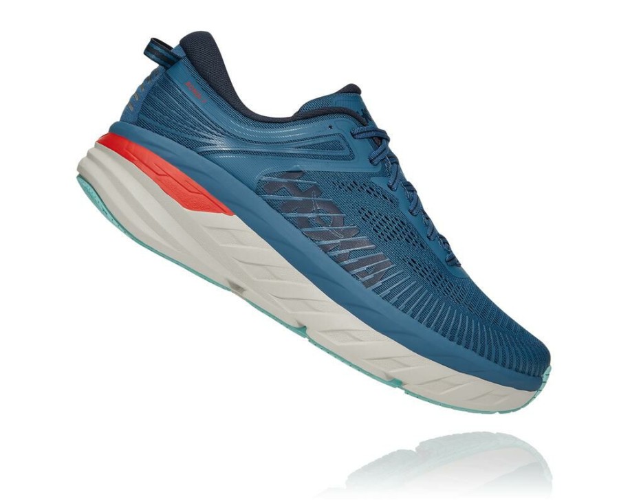 Running Shoes * | Limited Edition Hoka One One Bondi 7 For Women Real Teal / Outer Space