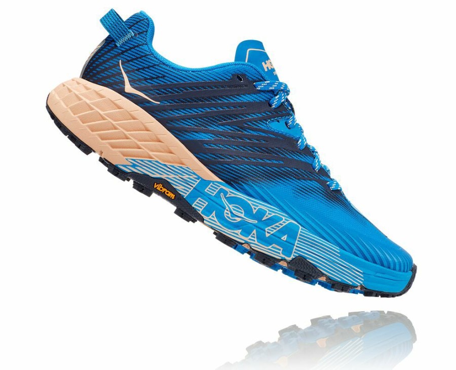 Women'S Shoes * | Online Hoka Women'S Speedgoat 4 Sneakers Indigo/Apricot My-7853231