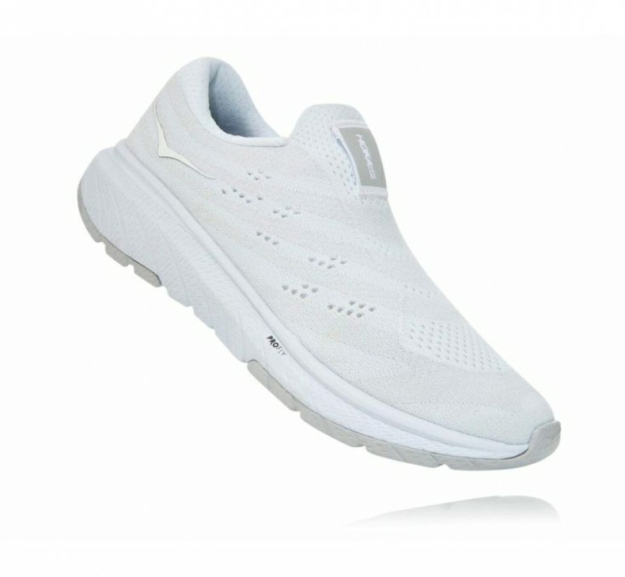 Running Shoes * | Hoka Online Women'S Cavu 3 Slip White / Lunar Rock