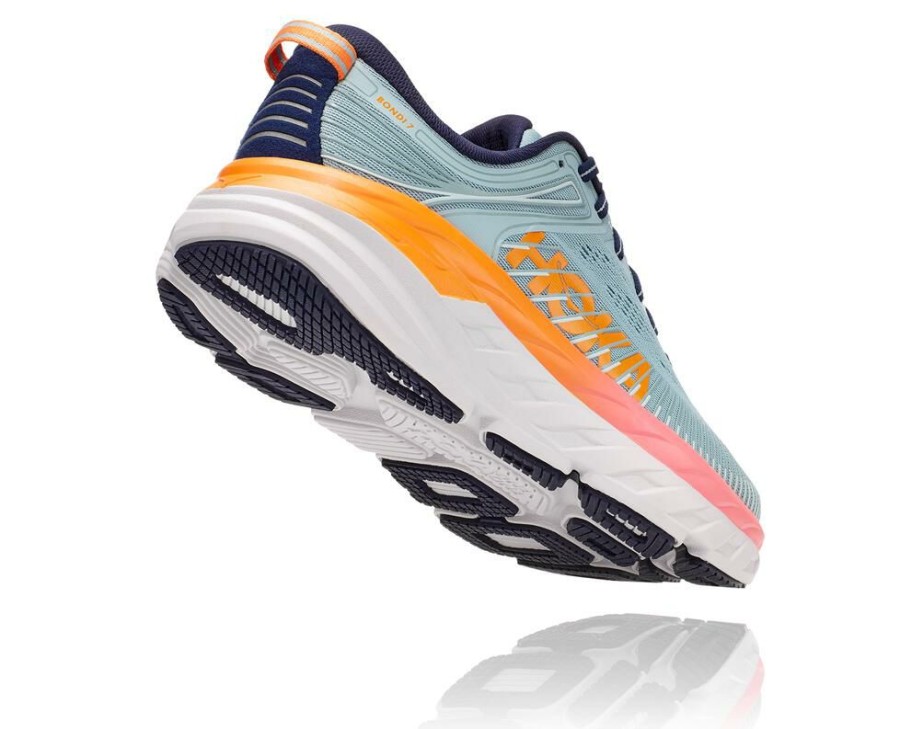 Running Shoes * | Shop Hoka One One Bondi 7 For Men Blue Haze / Black Iris