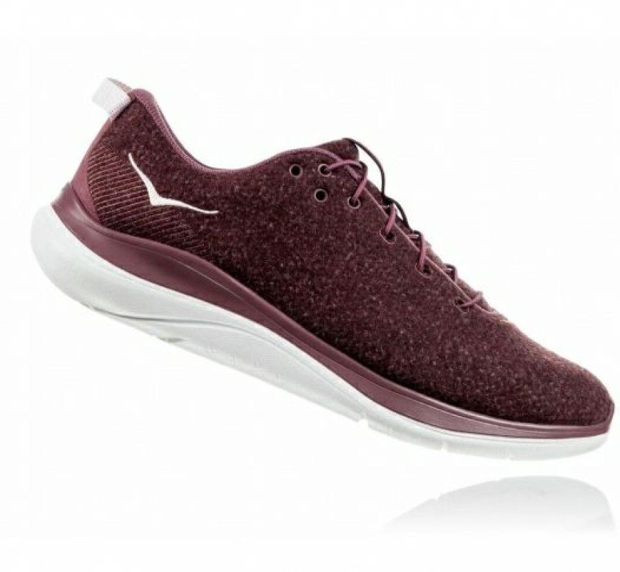 Running Shoes * | Hoka Limited Edition Women'S Hupana Flow Wool Rose Brown / Evening Sand