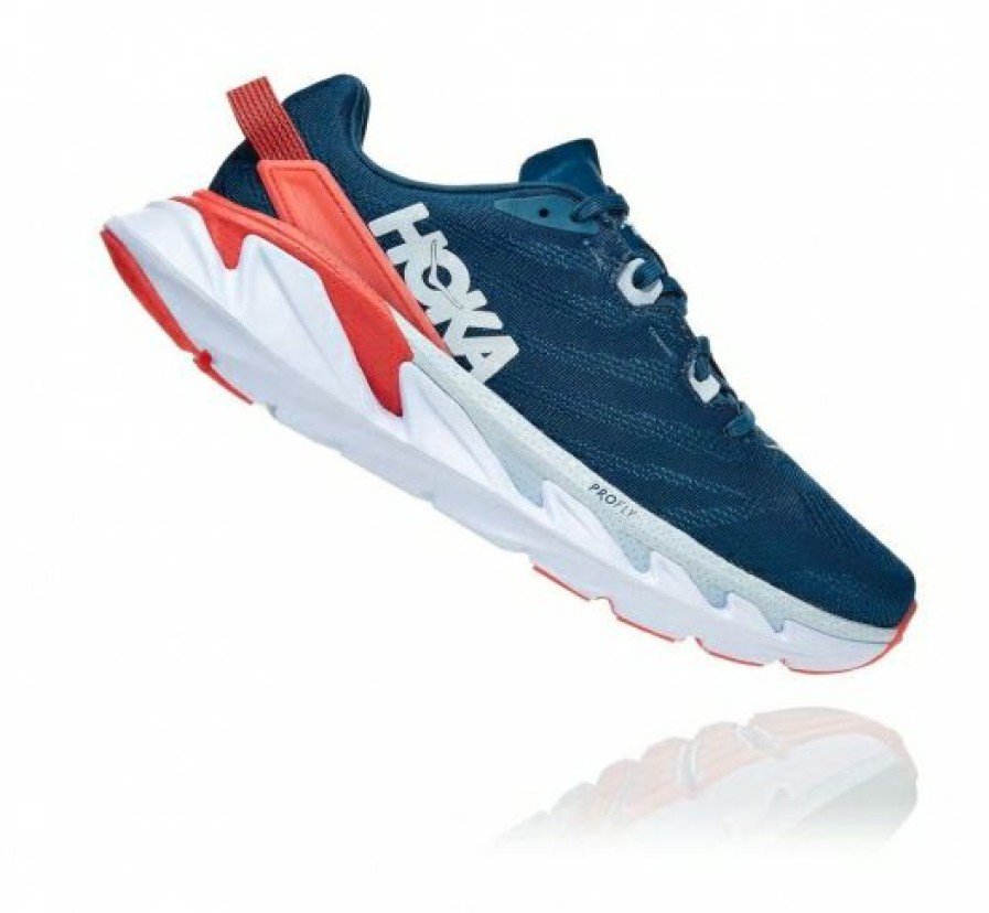 Running Shoes * | Hoka Sale Women'S Elevon 2 Moroccan Blue / Hot Coral