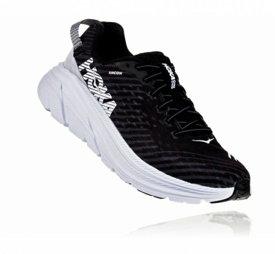 Running Shoes * | Hoka Online Men'S Rincon Black / White