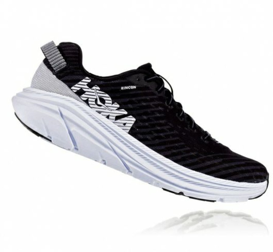 Running Shoes * | Hoka Online Men'S Rincon Black / White