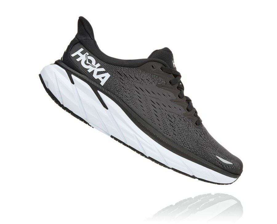 Women'S Shoes * | Online Hoka Women'S Clifton 8 Running Shoes Black/White My-0912768