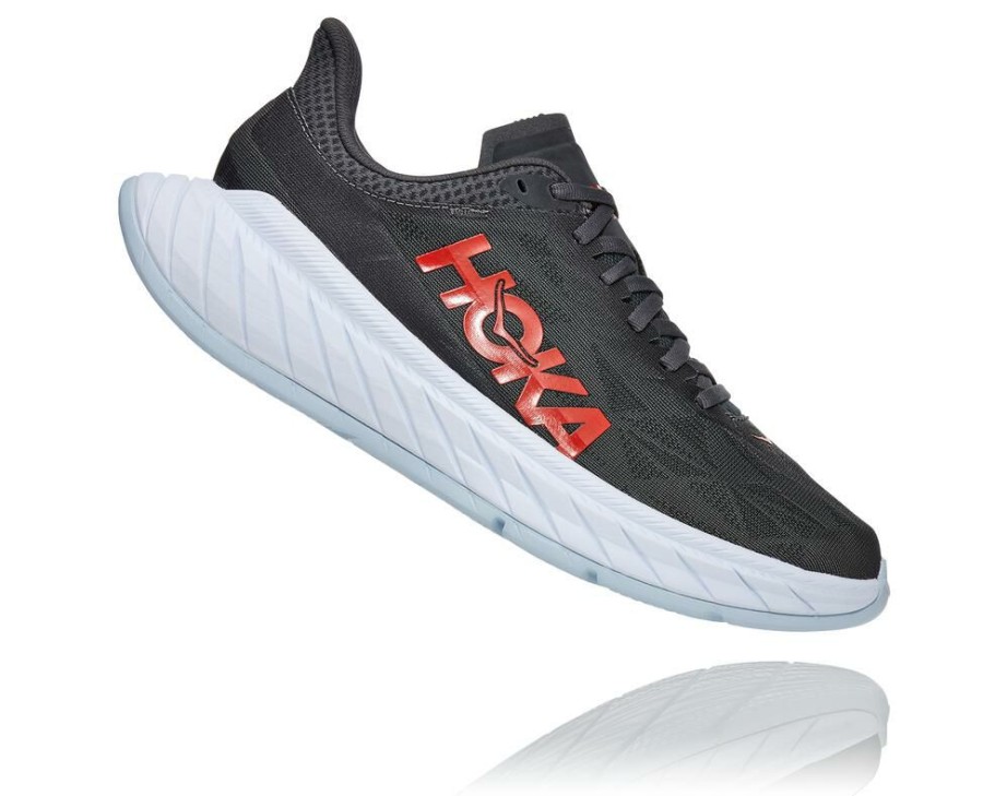 Running Shoes * | Sale Hoka One One Carbon X 2 For Men Dark Shadow / Fiesta