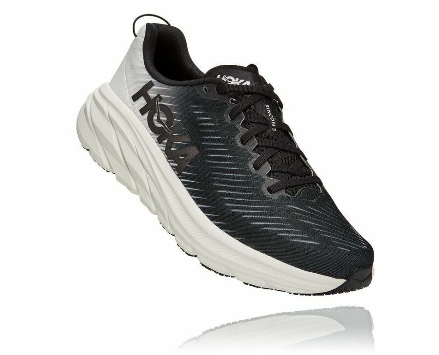 Men'S Shoes * | Shop Hoka Men'S Rincon 3 Walking Shoes Black/White My-5120354