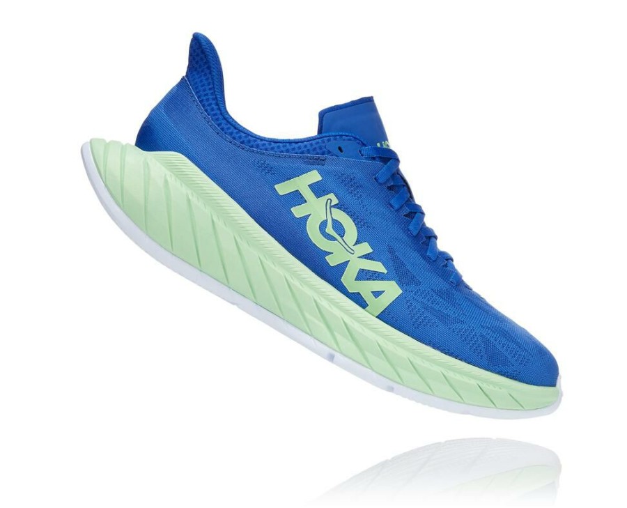 Running Shoes * | Sale Hoka One One Carbon X 2 For Men Dazzling Blue / Green Ash