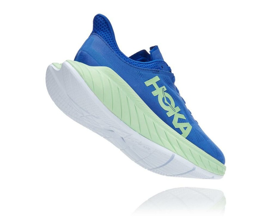 Running Shoes * | Sale Hoka One One Carbon X 2 For Men Dazzling Blue / Green Ash