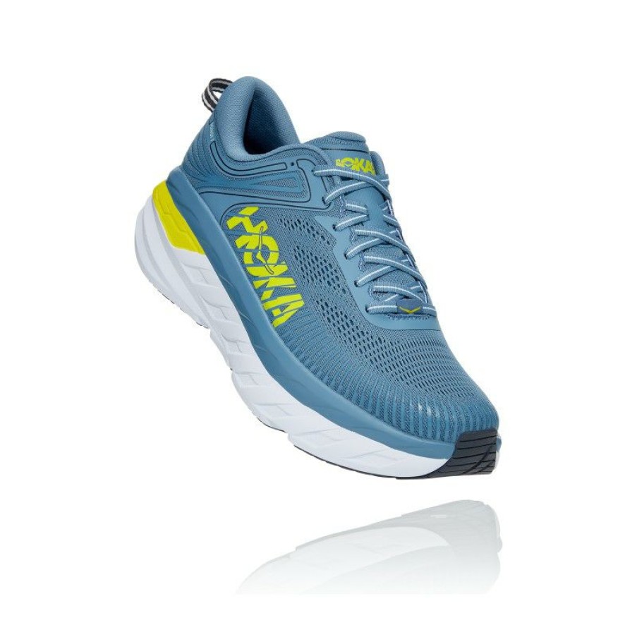 Running Shoes * | Online Running Shoe Hoka One One Bondi 7 (Provincial Blue / Citrus) Man