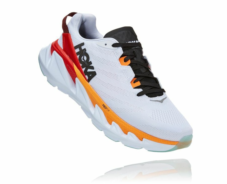 Men'S Shoes * | Shop Hoka Men'S Elevon 2 Running Shoes White/Orange My-9284977