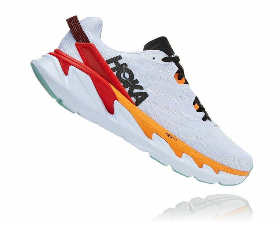 Men'S Shoes * | Shop Hoka Men'S Elevon 2 Running Shoes White/Orange My-9284977