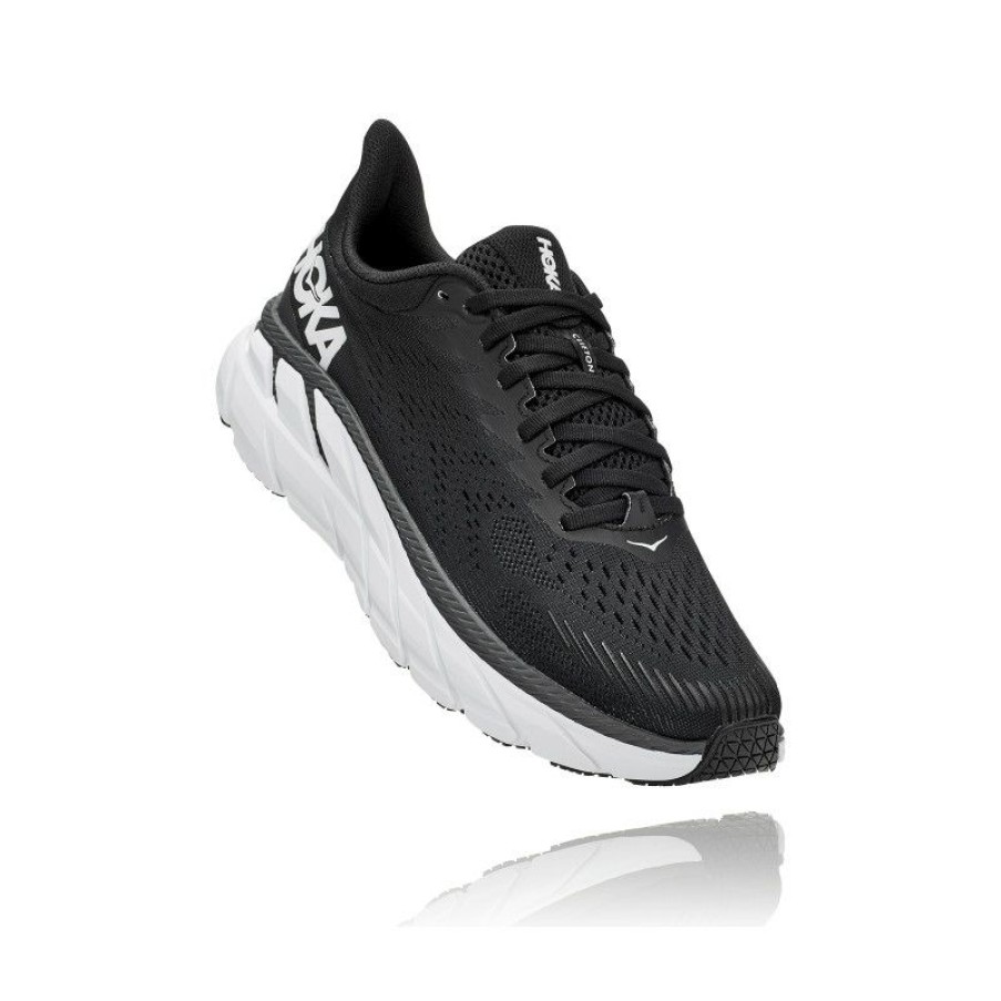 Running Shoes * | Online Hoka One One Clifton 7 (Black/White) Running Shoe Women