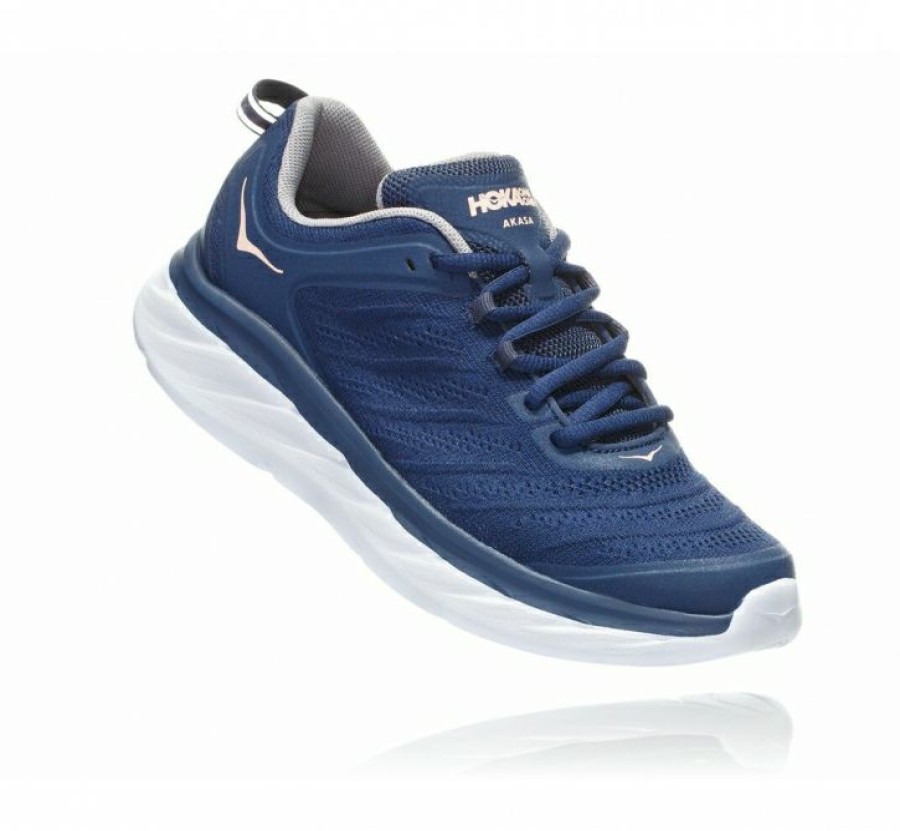 Running Shoes * | Hoka Shop Women'S Akasa Mood Indigo / Dusty Pink