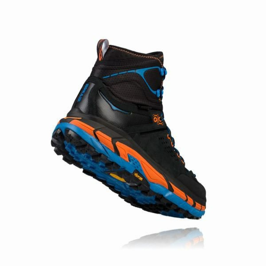 Hiking Shoes * | Shop Hoka One One Tor Ultra Hi Hiking Boots Mens Dark Grey / Orange Uk Discount Spot Sales