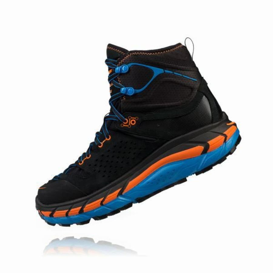 Hiking Shoes * | Shop Hoka One One Tor Ultra Hi Hiking Boots Mens Dark Grey / Orange Uk Discount Spot Sales