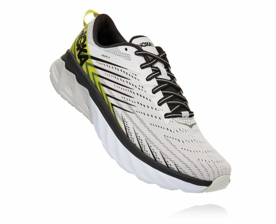 Men'S Shoes * | Limited Edition Hoka Men'S Arahi 4 Stability Shoes White My-9175248