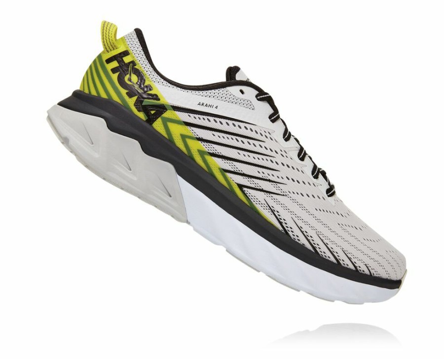 Men'S Shoes * | Limited Edition Hoka Men'S Arahi 4 Stability Shoes White My-9175248