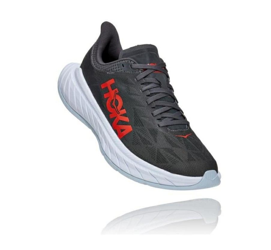 Running Shoes * | Hoka Online Men'S Carbon X 2 Dark Shadow / Fiesta