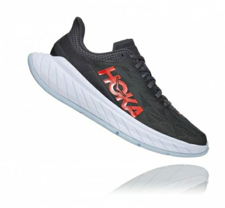 Running Shoes * | Hoka Online Men'S Carbon X 2 Dark Shadow / Fiesta