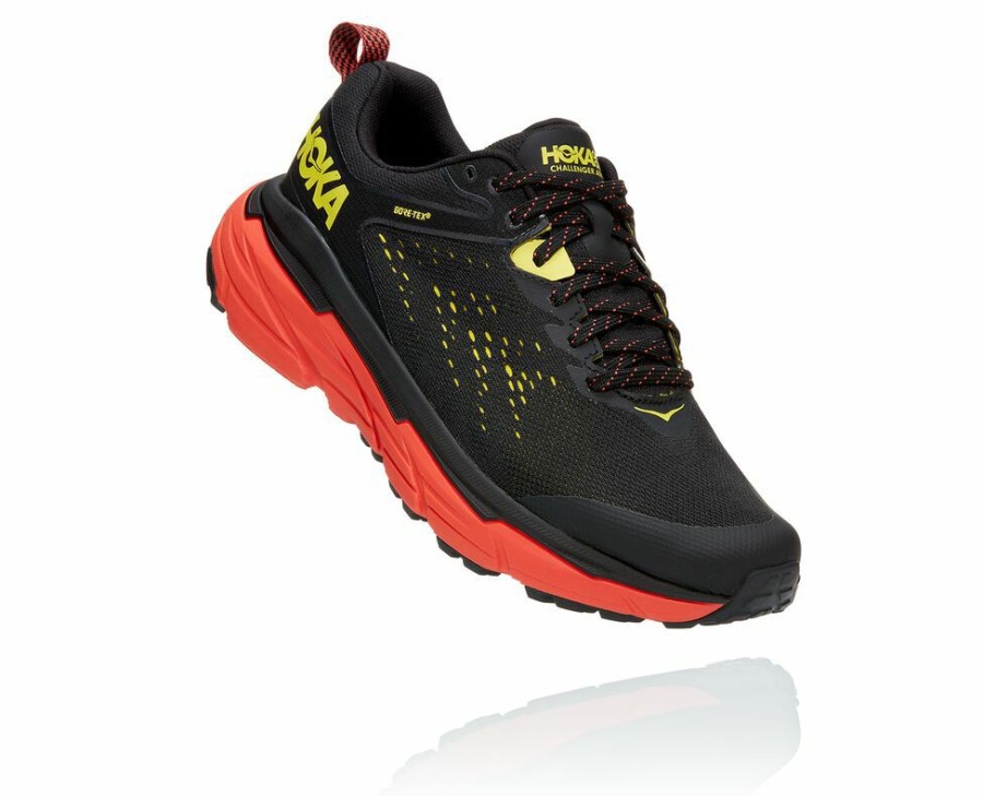 Men'S Shoes * | Online Hoka Men'S Challenger Atr 6 Gore-Tex Trail Running Shoes Black/Green My-6598568