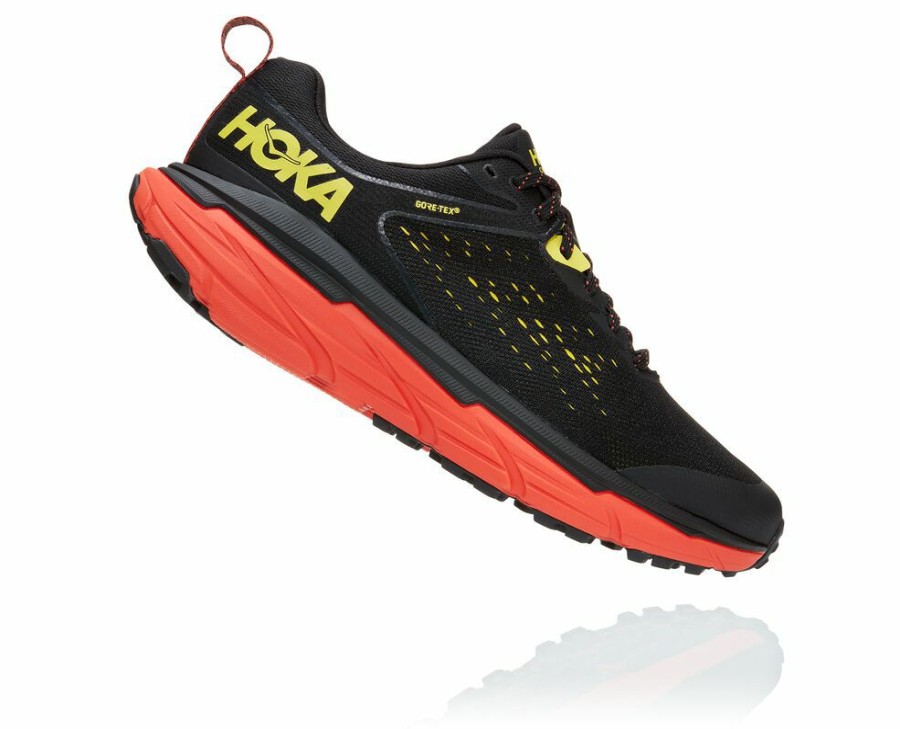 Men'S Shoes * | Online Hoka Men'S Challenger Atr 6 Gore-Tex Trail Running Shoes Black/Green My-6598568